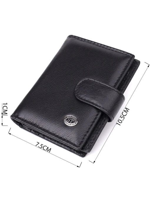 ST Leather Accessories Гаманець колір чорний фото 3