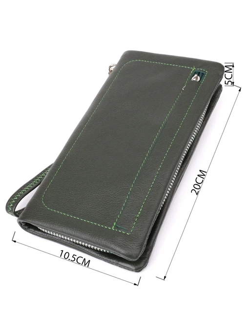 ST Leather Accessories Гаманець колір зелений фото 3
