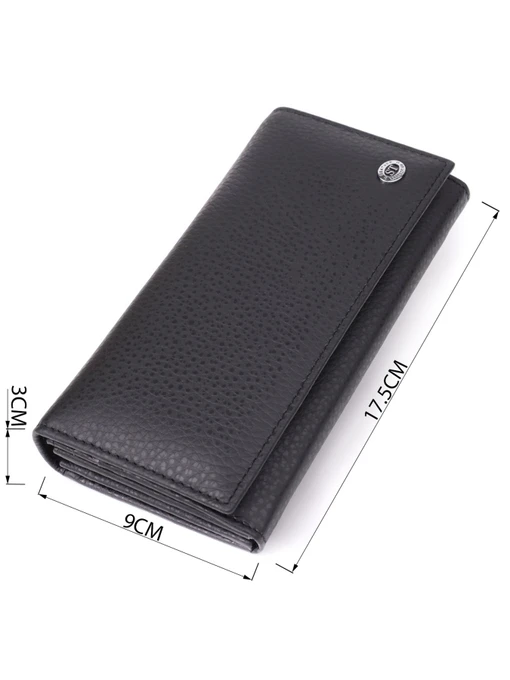 ST Leather Accessories Гаманець колір чорний фото 3