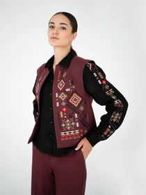 Пиджаки Едельвіка модель 237-25-00burgundy Фото