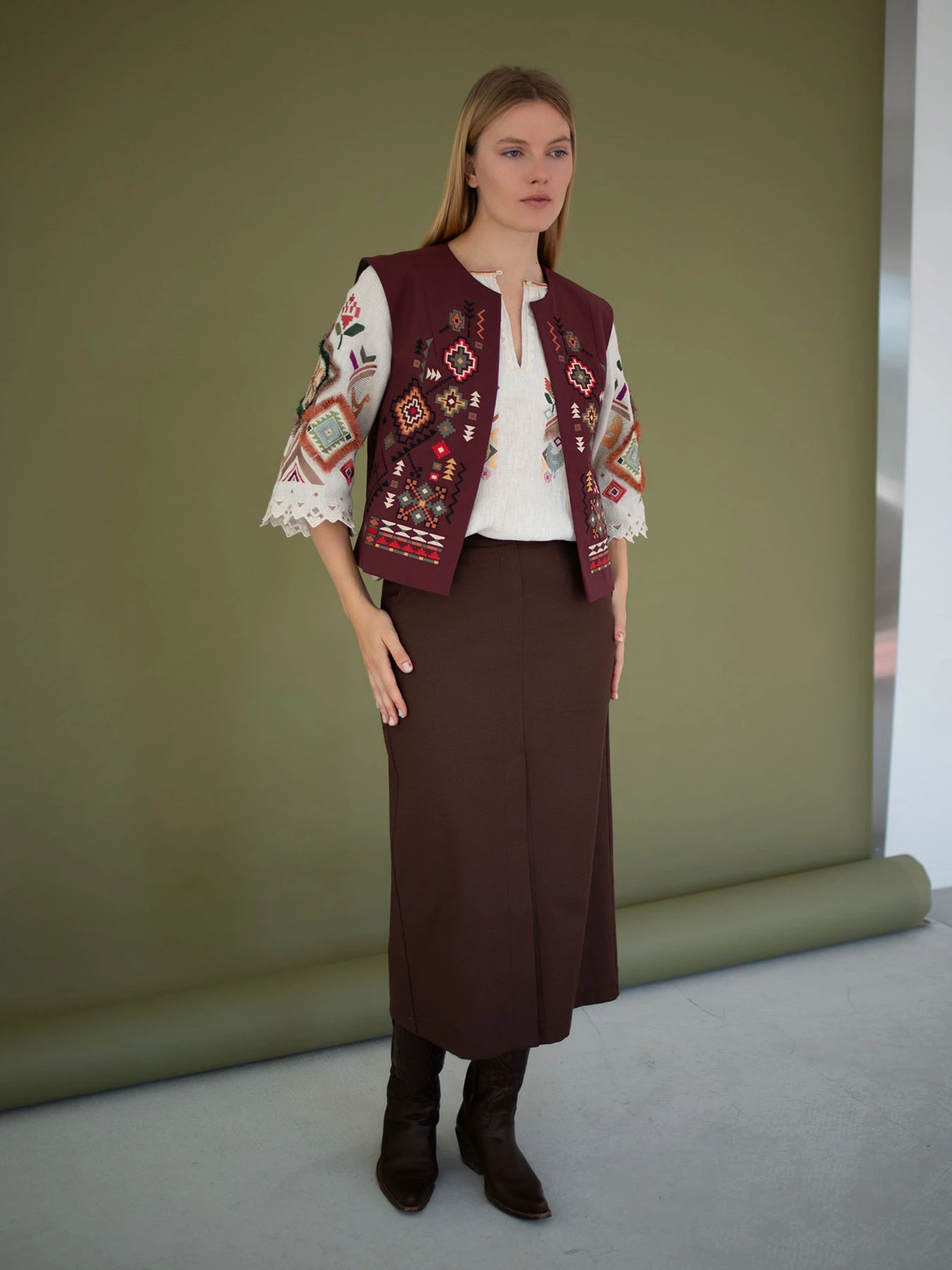 Юбки Едельвіка модель 233-25-00brown Юбки Едельвіка модель 233-25-00brown Фото