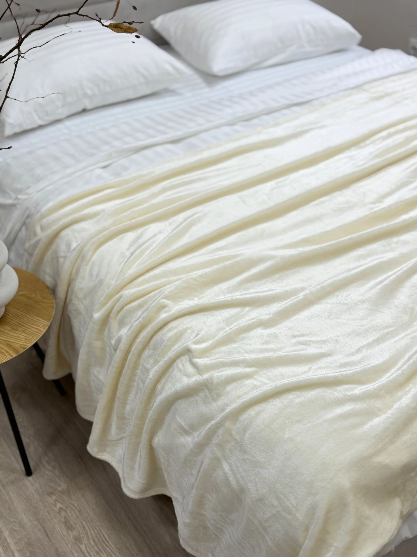 Покривало Well Soft молочного кольору Coconut milk Ecotton модель 24916 Фото