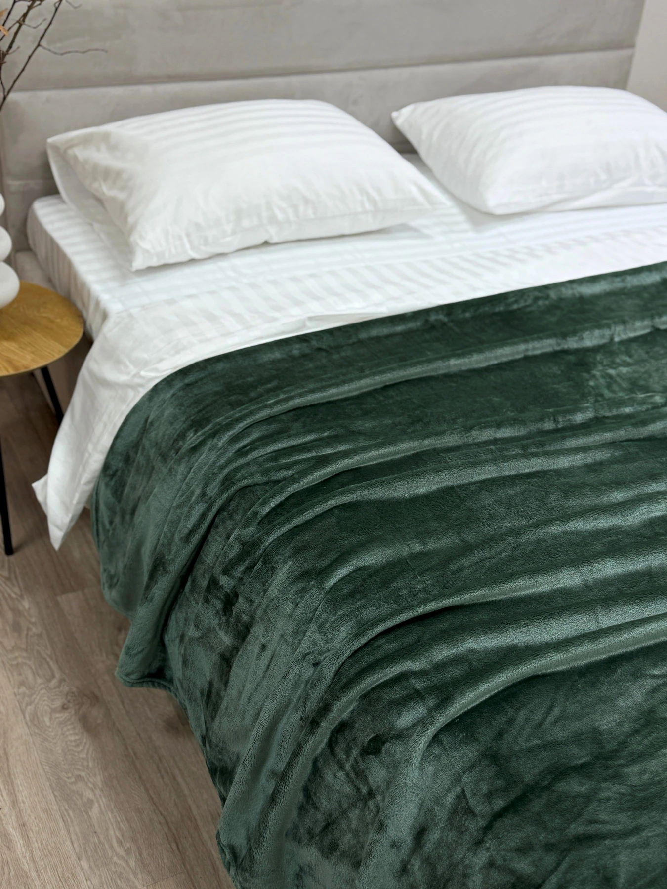 Покривало Well Soft зеленого кольору Matte Green Ecotton модель 24919 Фото