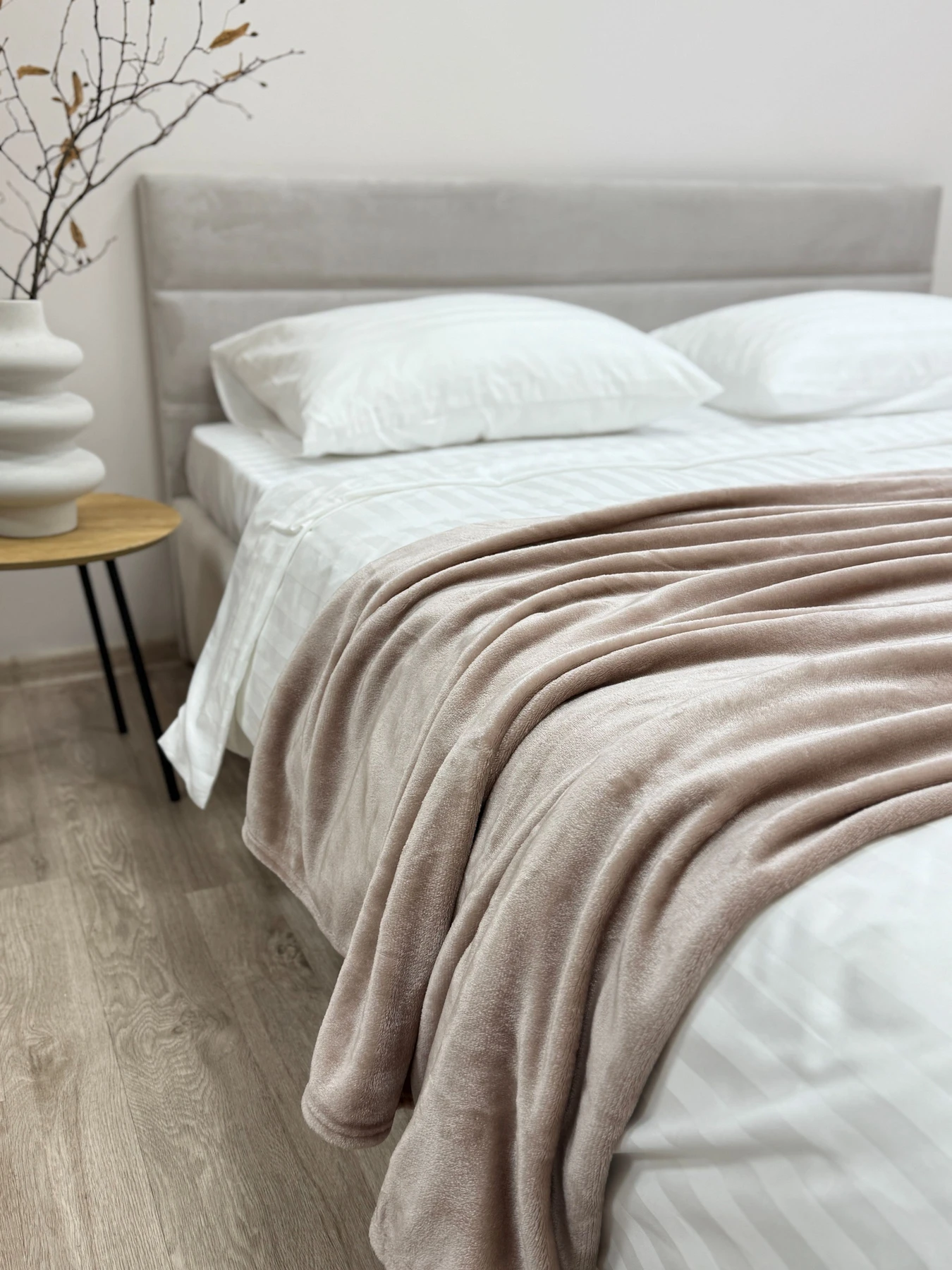 Покривало Well Soft пудрового рожевого кольору Mushroom Ecotton модель 24918 Покривало Well Soft пудрового рожевого кольору Mushroom Ecotton модель 24918 Фото