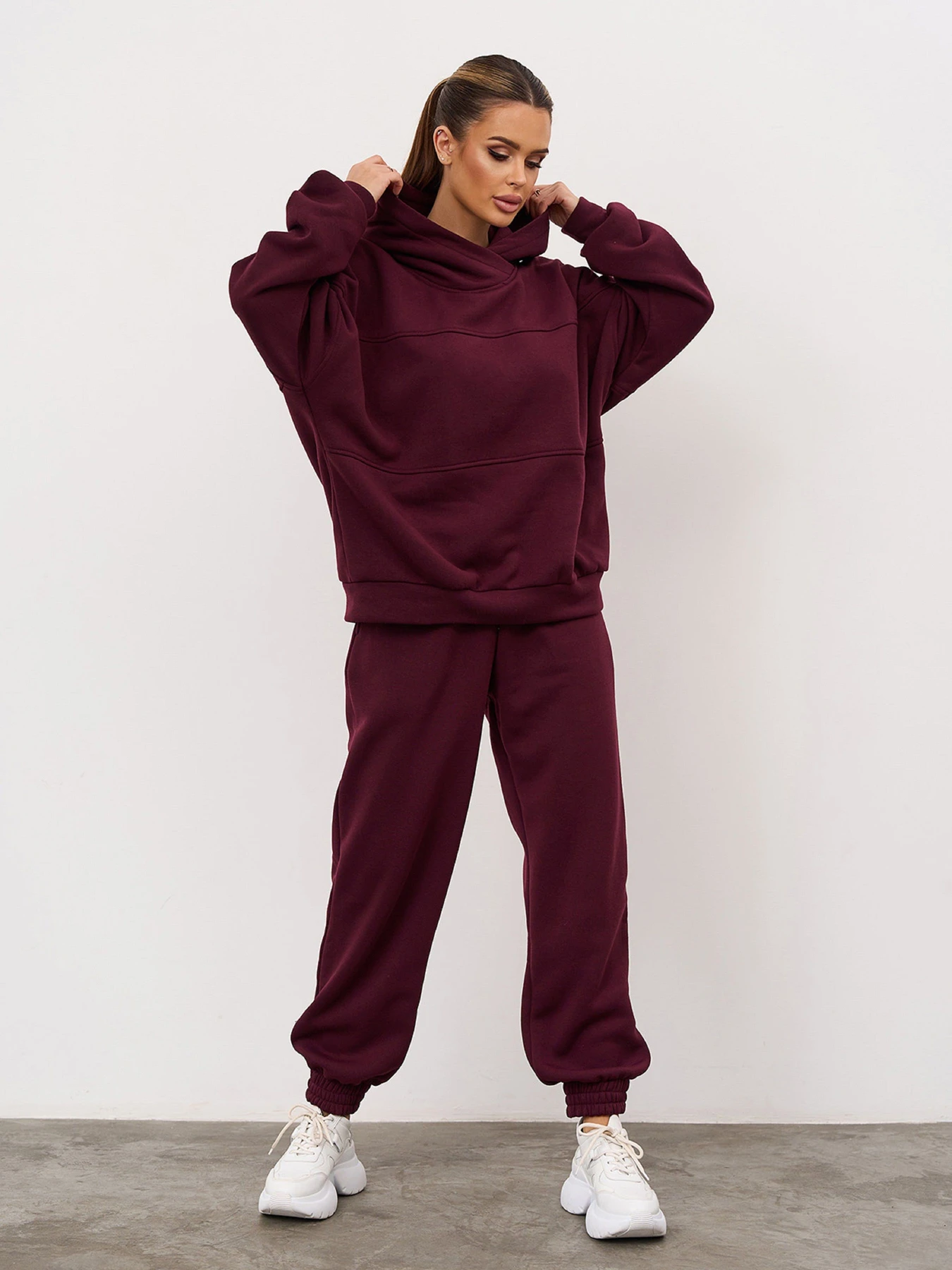 Костюми ISSA Plus модель 13624_темно-бордовый Фото