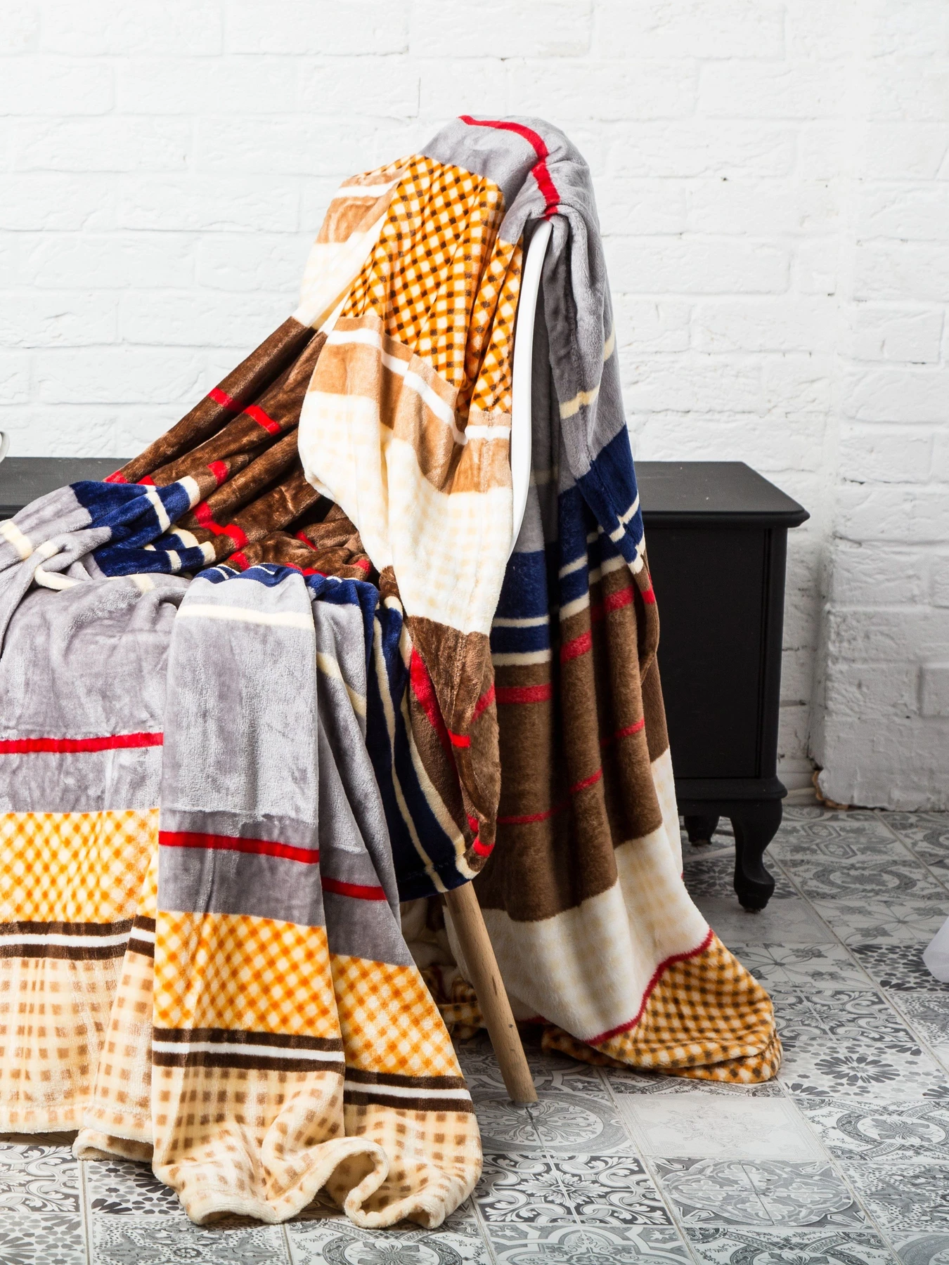 Покривало Well Soft різнокольорове Ecotton модель 23716 Покривало Well Soft різнокольорове Ecotton модель 23716 Фото
