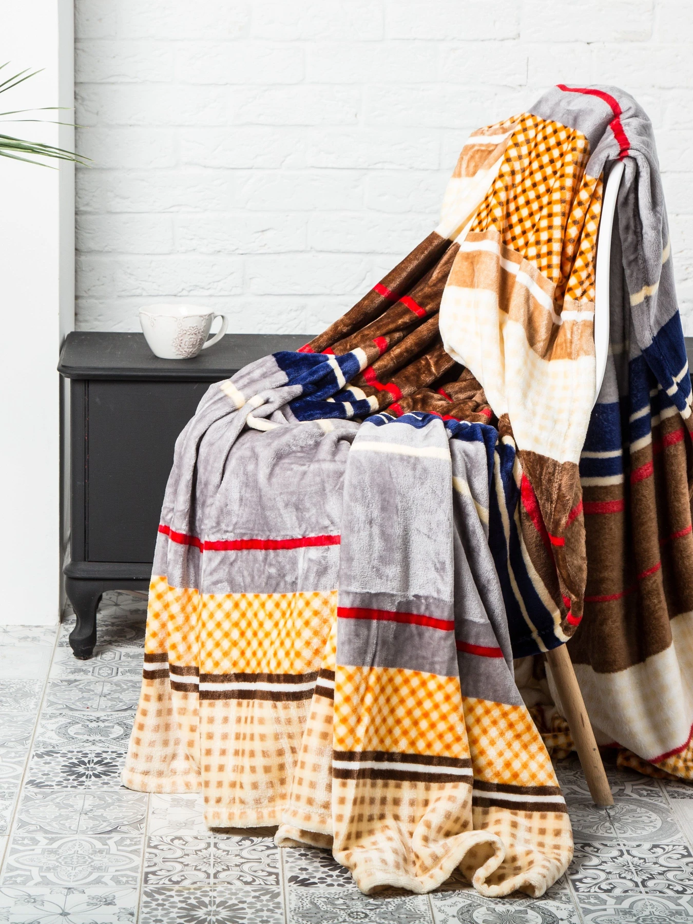 Покривало Well Soft різнокольорове Ecotton модель 23716 Покривало Well Soft різнокольорове Ecotton модель 23716 Фото