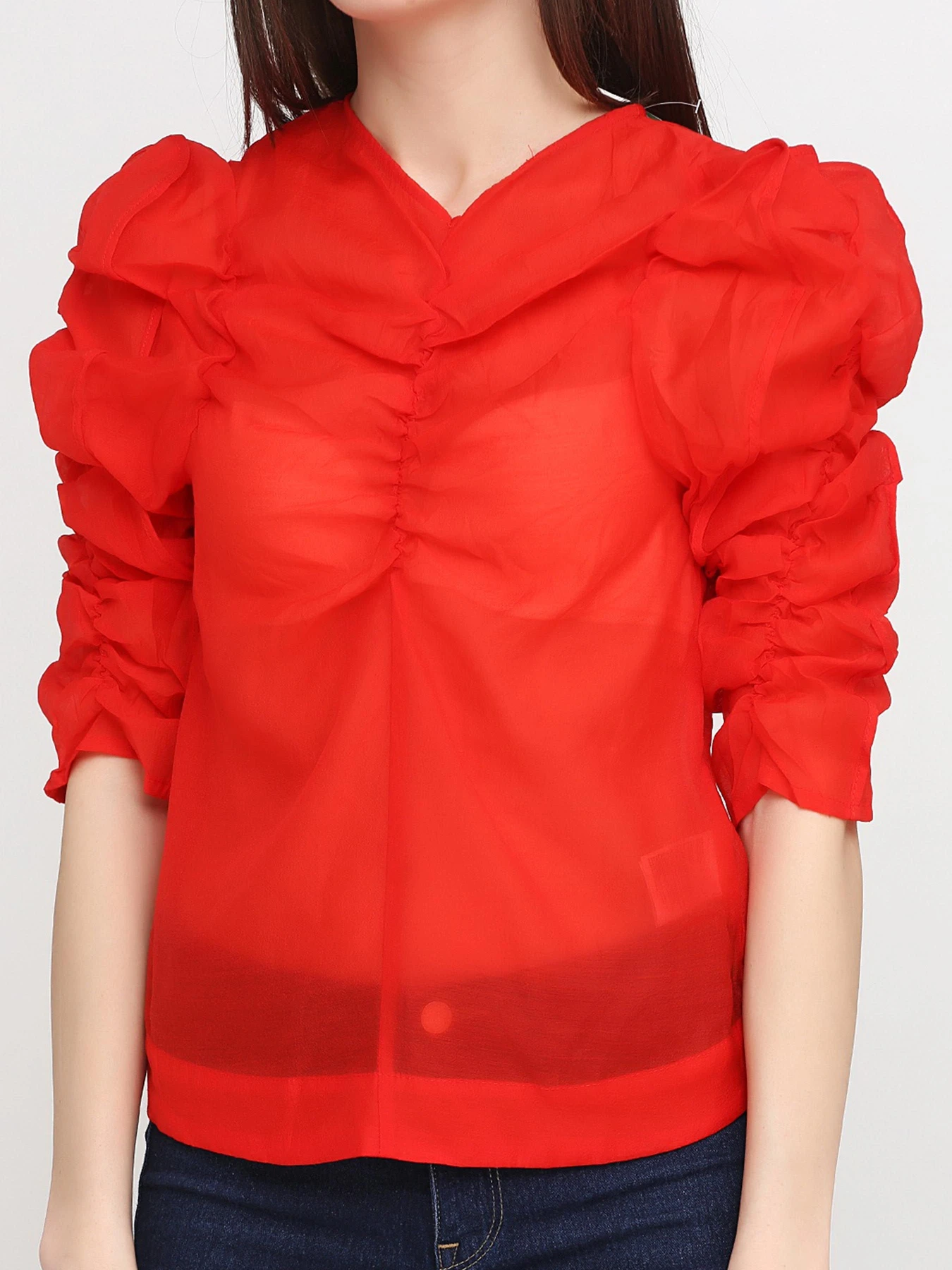 Сорочки H&M модель 5946186RP3_Красный Фото