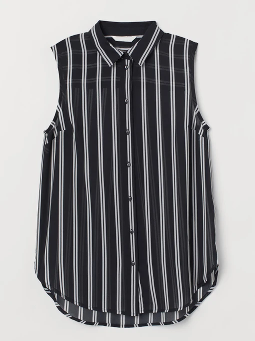 Сорочки H&M модель 6970509sm_черный белая полоска Фото
