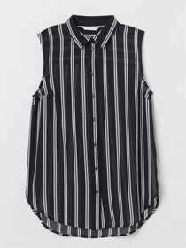 Сорочки H&M модель 6970509sm_черный белая полоска Фото