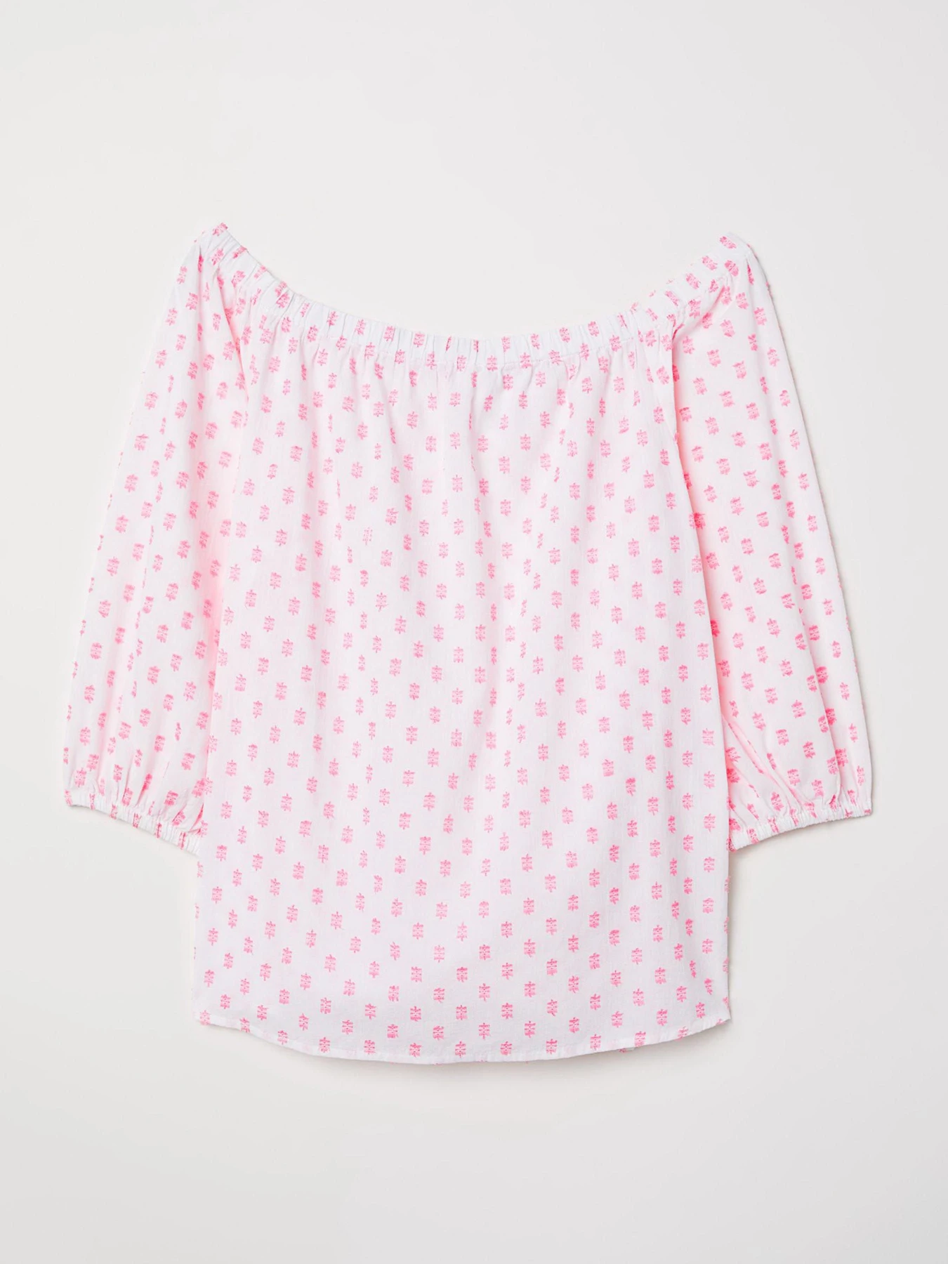 Сорочки H&M модель 6560488bar_Бело-розовый Фото