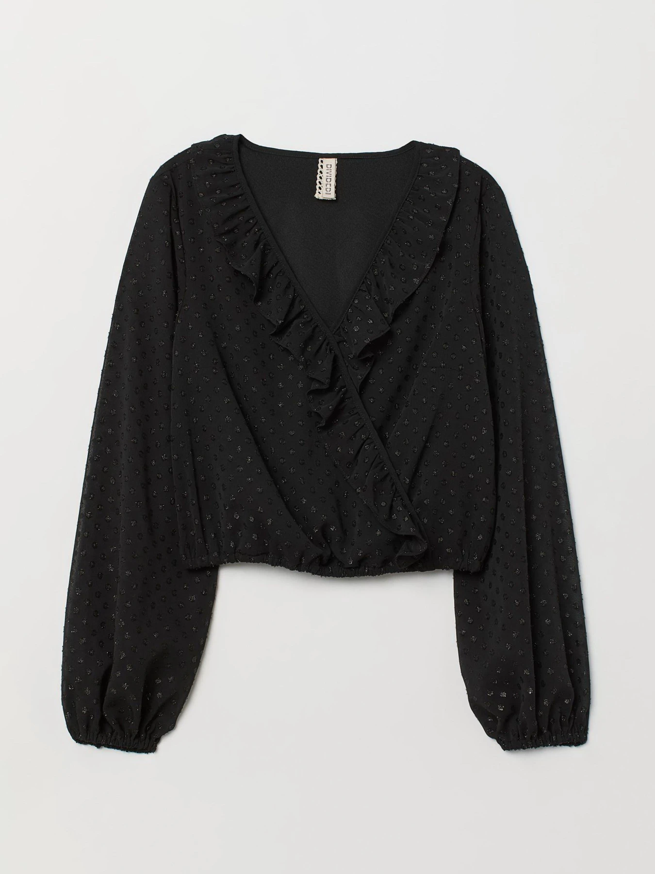 Рубашки H&M модель 7150519sm_черный блестки Фото
