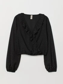 Рубашки H&M модель 7150519sm_черный блестки Фото