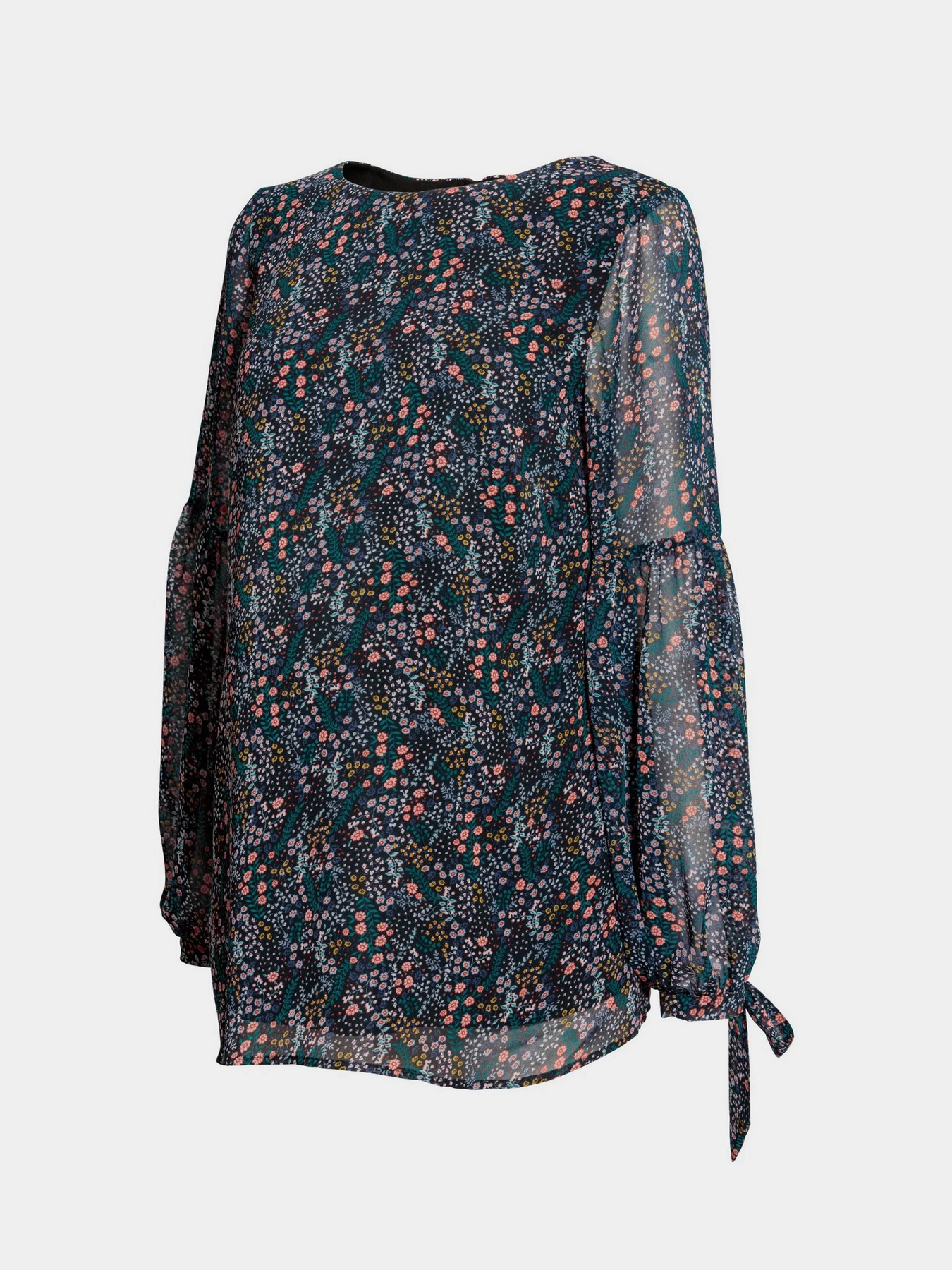 Рубашки H&M модель 5497066RP11_темно-синий в цветы Фото