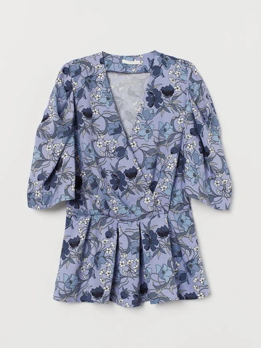 Сорочки H&M модель 5518395RP21_голубой цветочный Фото