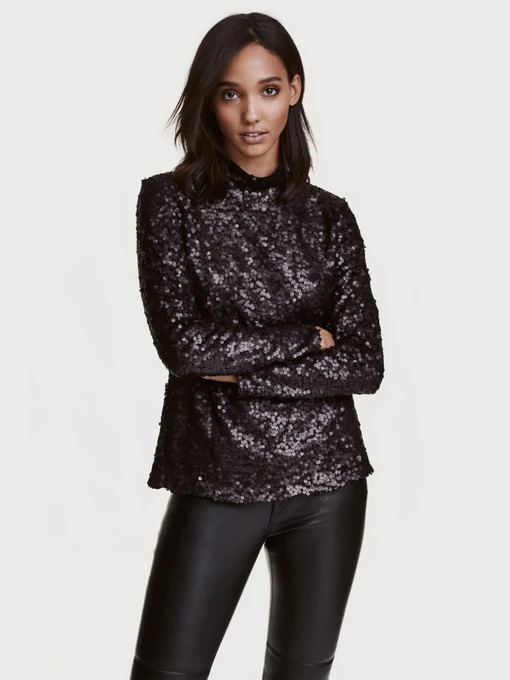 Сорочки H&M модель 4105604dm_Черный Фото