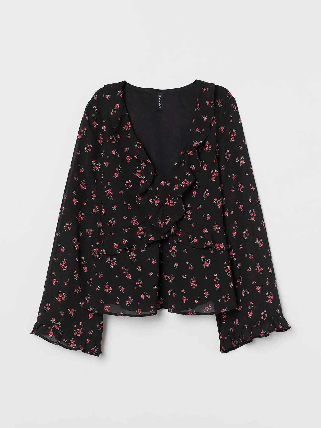 Сорочки H&M модель 8242591sm_черный цветы Фото