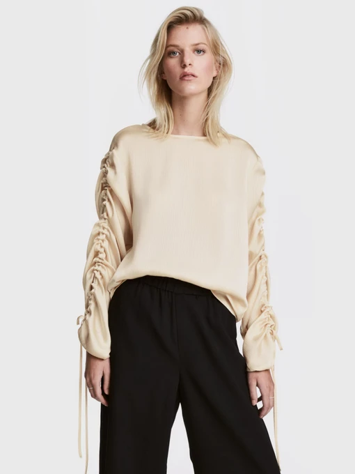 Сорочки H&M модель 5105565log_Светло-бежевый Фото