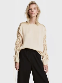 Сорочки H&M модель 5105565log_Светло-бежевый Фото