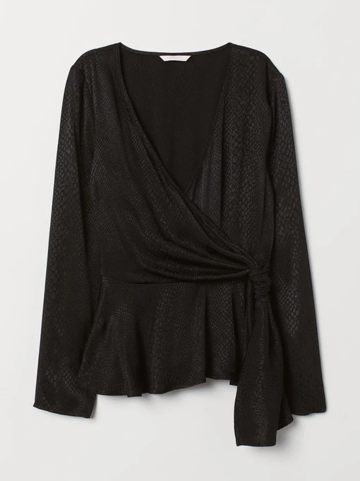 Рубашки H&M модель 6999338sm_черный кожа питона Фото