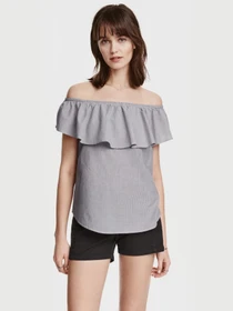Рубашки H&M модель 3938983RP7_серо-белый в полоску Фото