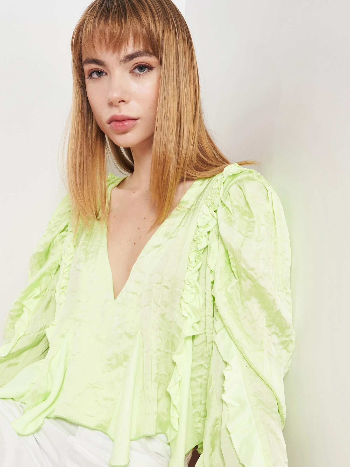 Рубашки H&M модель 9585633abr_Салатовый Фото