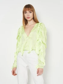 Рубашки H&M модель 9585633abr_Салатовый Фото