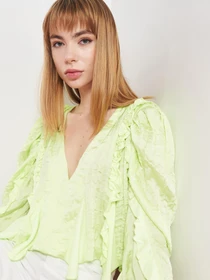 Рубашки H&M модель 9585633abr_Салатовый Фото