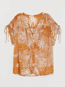 Рубашки H&M модель 8169651sm_горчичный с узором Фото