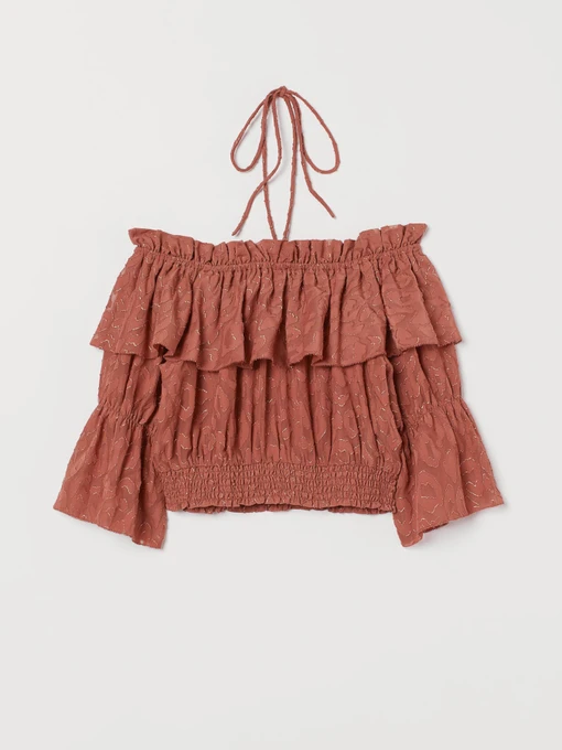 Сорочки H&M модель 7598389RP7_терракотовый Фото