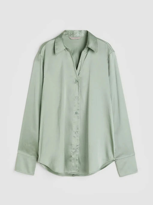 Рубашки H&M модель 9397037wer_Светло-зеленый Фото