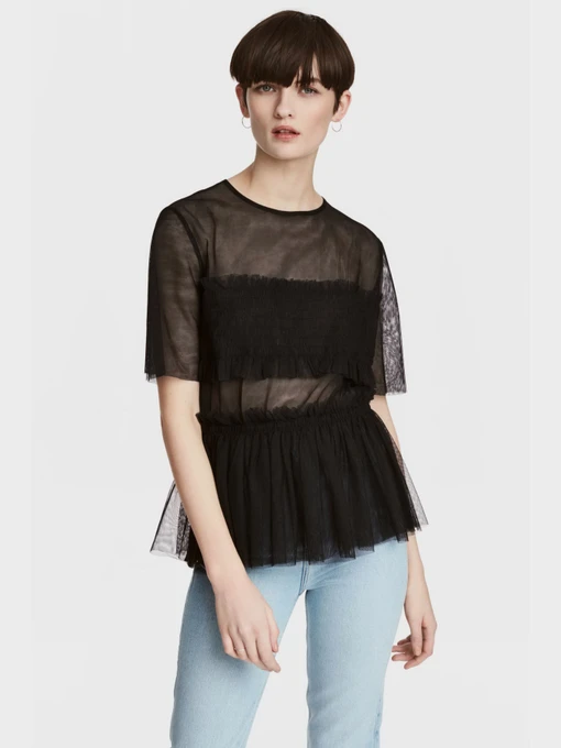 Рубашки H&M модель 5240235log_Черный Фото