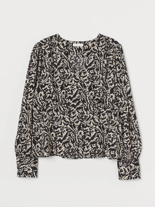 Сорочки H&M модель 9299293wer_Черно-белый Фото
