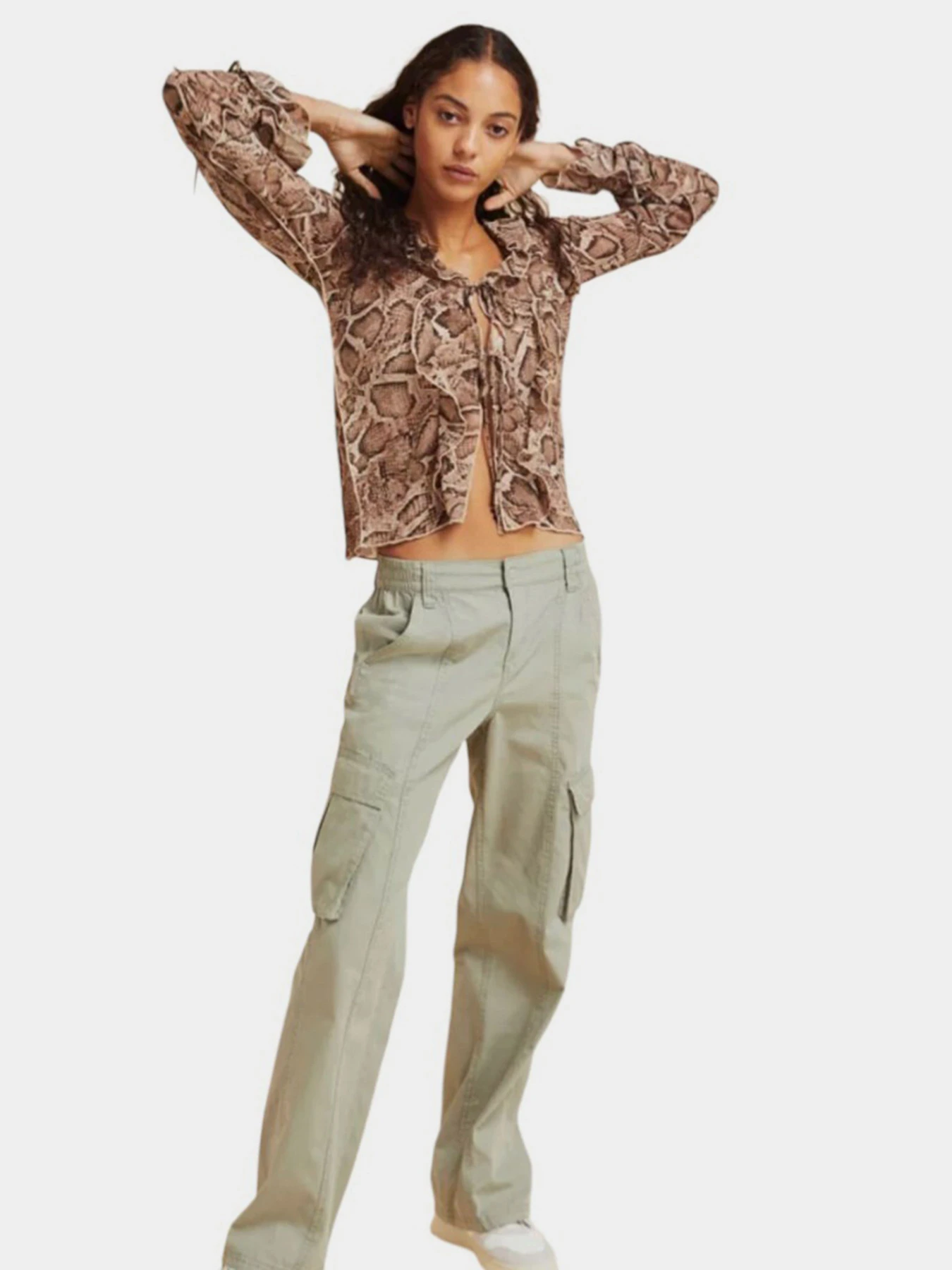 Сорочки H&M модель 1104929wer_Коричневый Фото