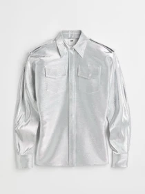 Рубашки H&M модель 1104742wer_Серебристый Фото