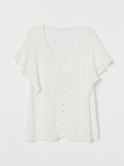 Рубашки H&M модель 8427271wer_Белый Фото