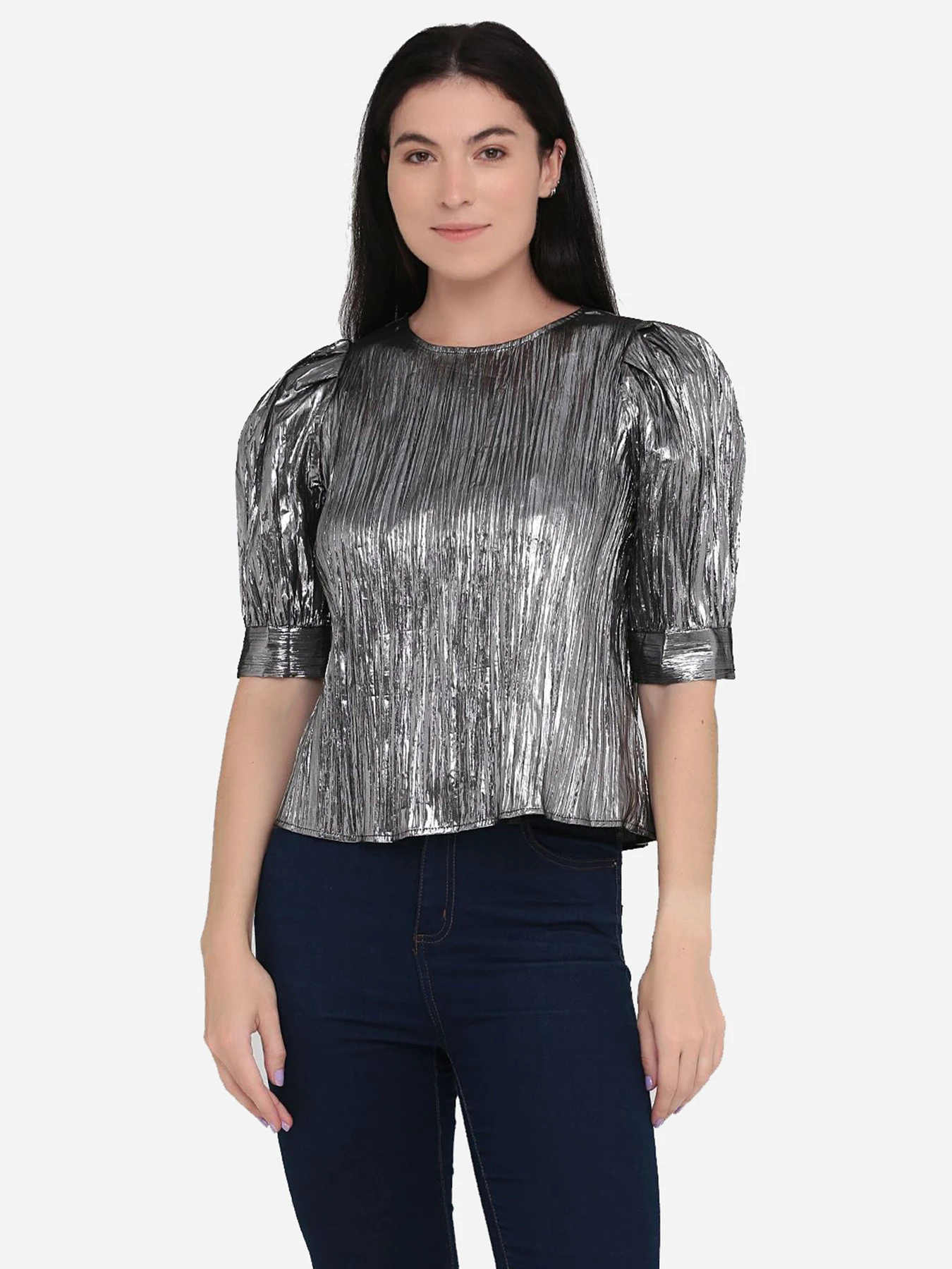 Рубашки H&M модель 9625782bar_Серебристый Фото