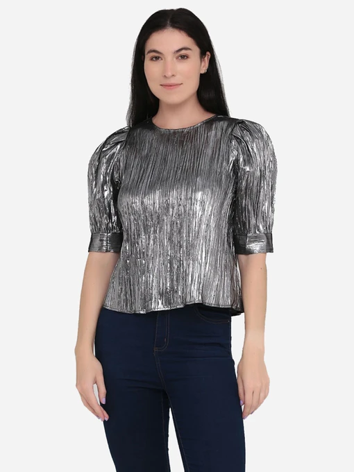 Рубашки H&M модель 9625782bar_Серебристый Фото