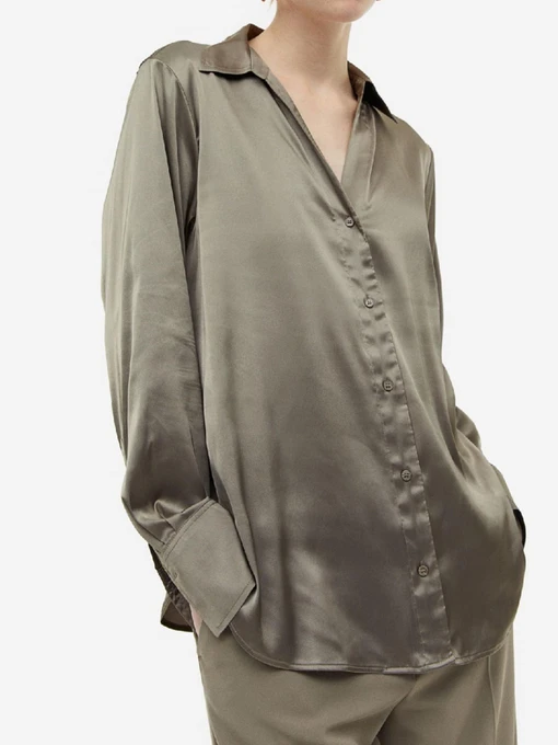 Сорочки H&M модель 9397037wer_Хаки Фото
