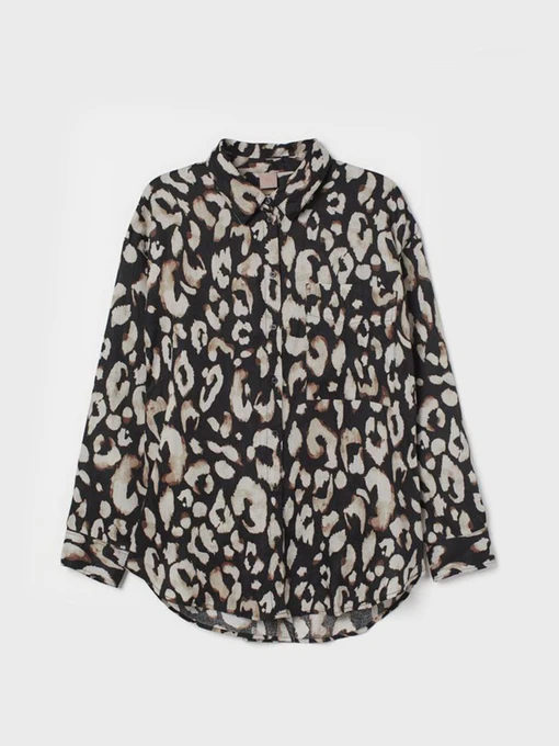 Сорочки H&M модель 9728343wer_Черно-коричневый Фото