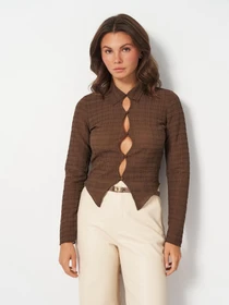 Рубашки H&M модель 10215244wer_Коричневый Фото