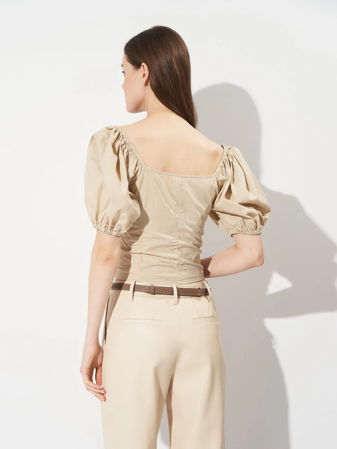 Рубашки H&M модель 9316862wer_Бежевый Фото