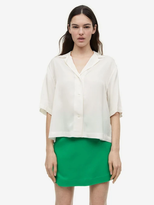Рубашки H&M модель 1131902wer_Молочный Фото