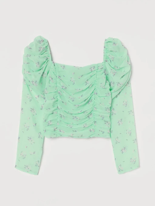 Сорочки H&M модель 8787562log_Светло-зеленый Фото