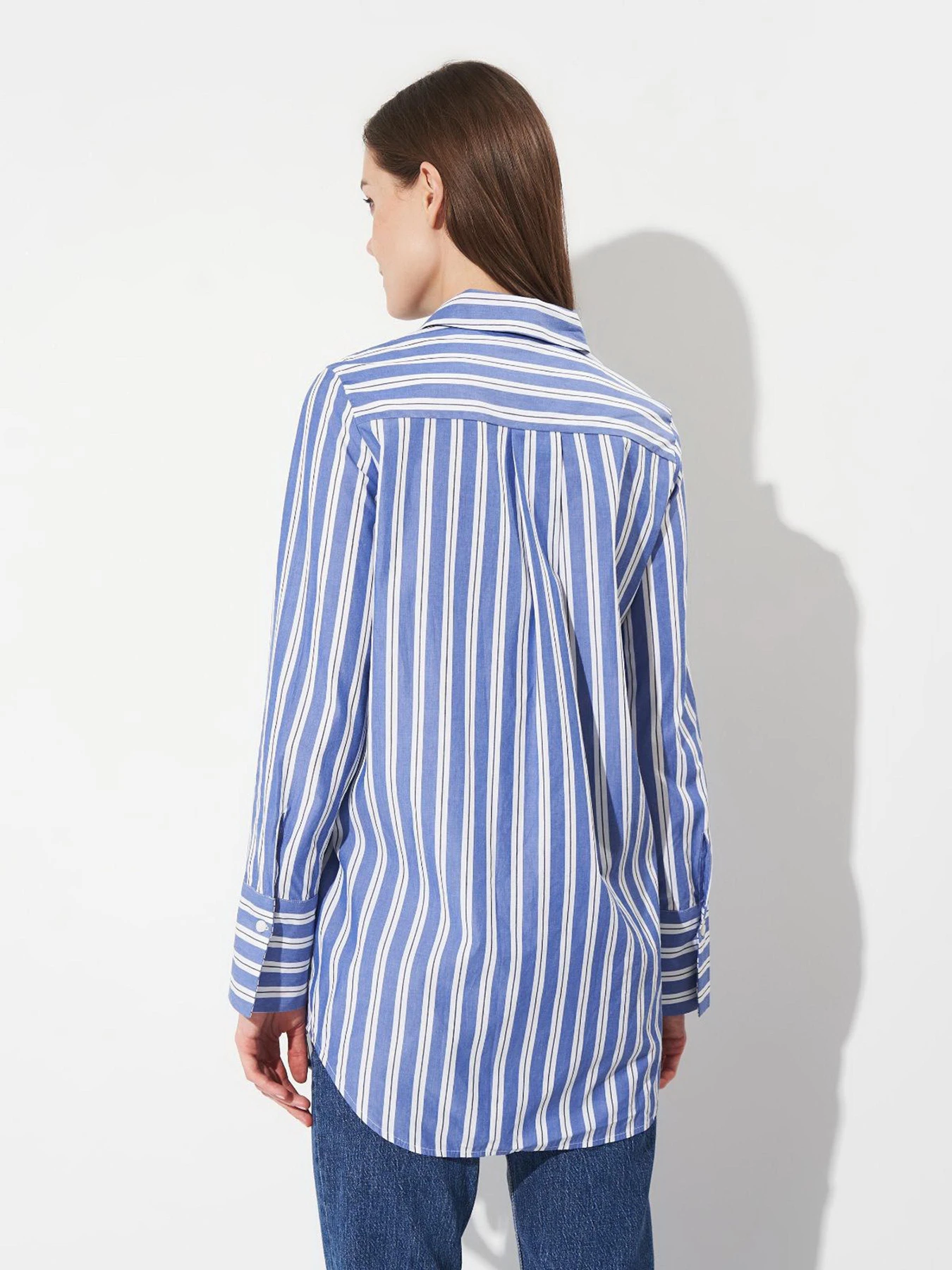 Сорочки Monki модель 8852541wer_Сине-белый Фото