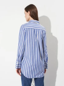 Сорочки Monki модель 8852541wer_Сине-белый Фото