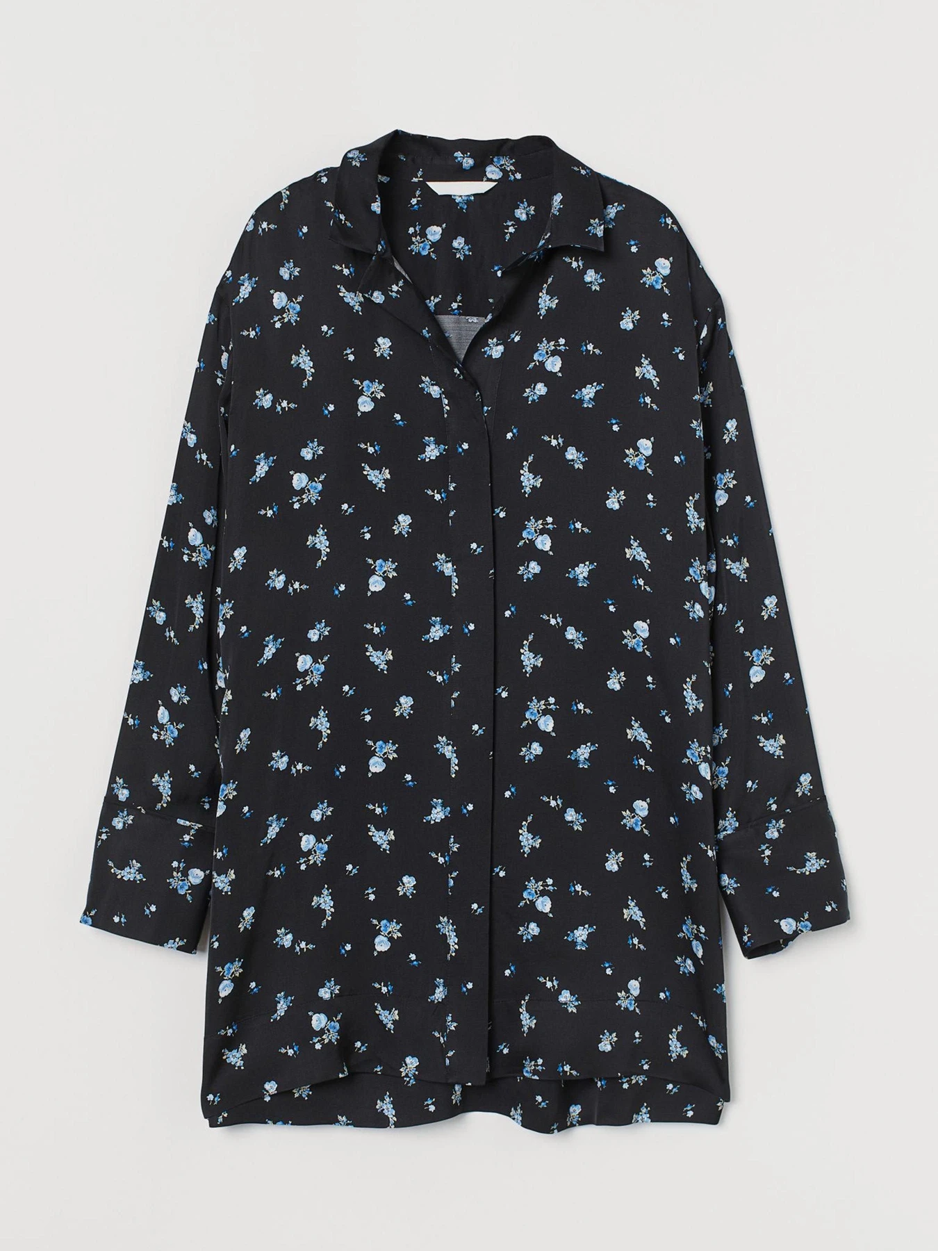 Рубашки H&M модель 9780233wer_Черно-голубой Фото