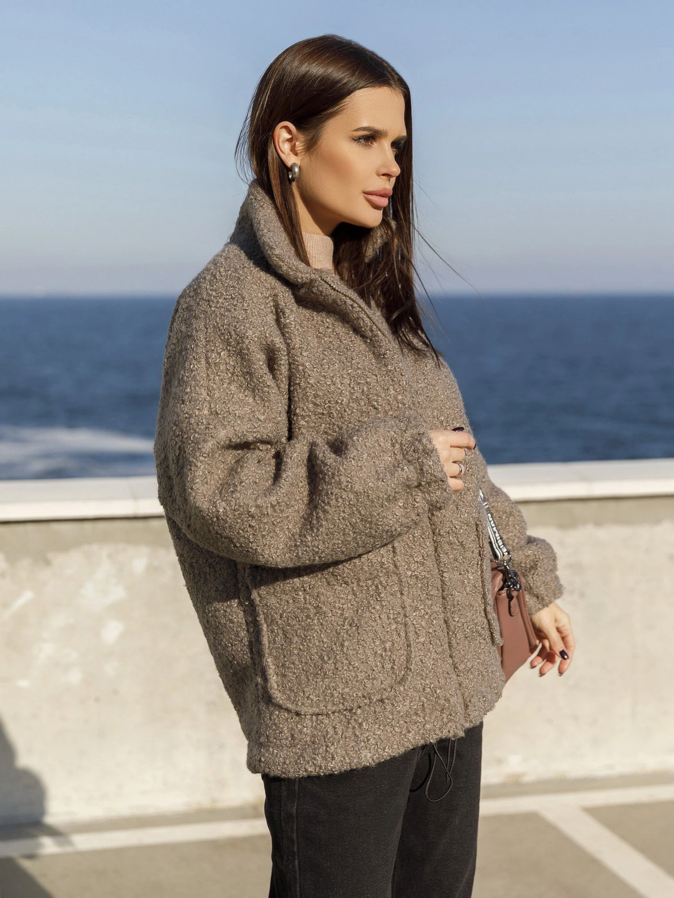 Куртки та дублянки ISSA Plus модель 12978_brown Куртки та дублянки ISSA Plus модель 12978_brown Фото