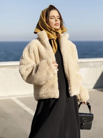 Куртки та дублянки ISSA Plus модель 12976_beige Фото