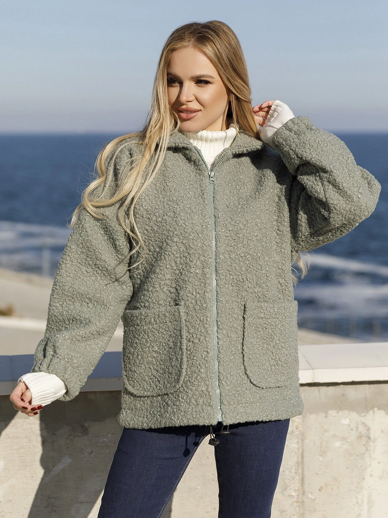Куртки та дублянки ISSA Plus модель 12978_olive Фото